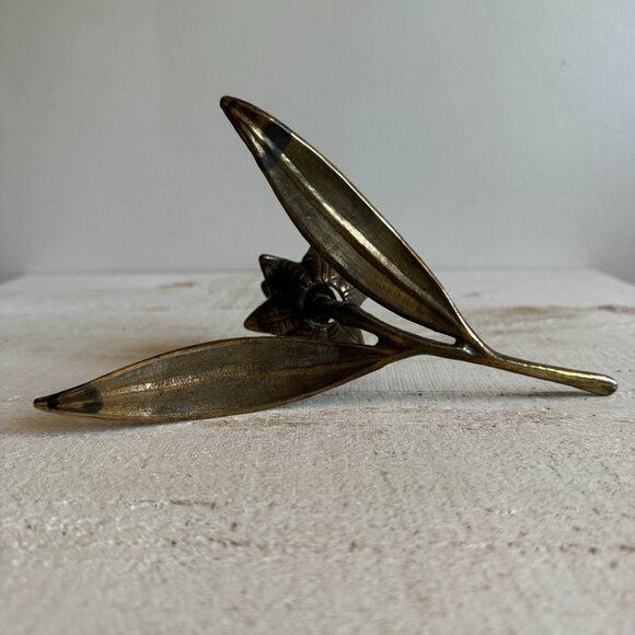 JUST BASE - Vintage Brass Flower Ashtray Base for Removeable Petals - Picture 8 of 9
